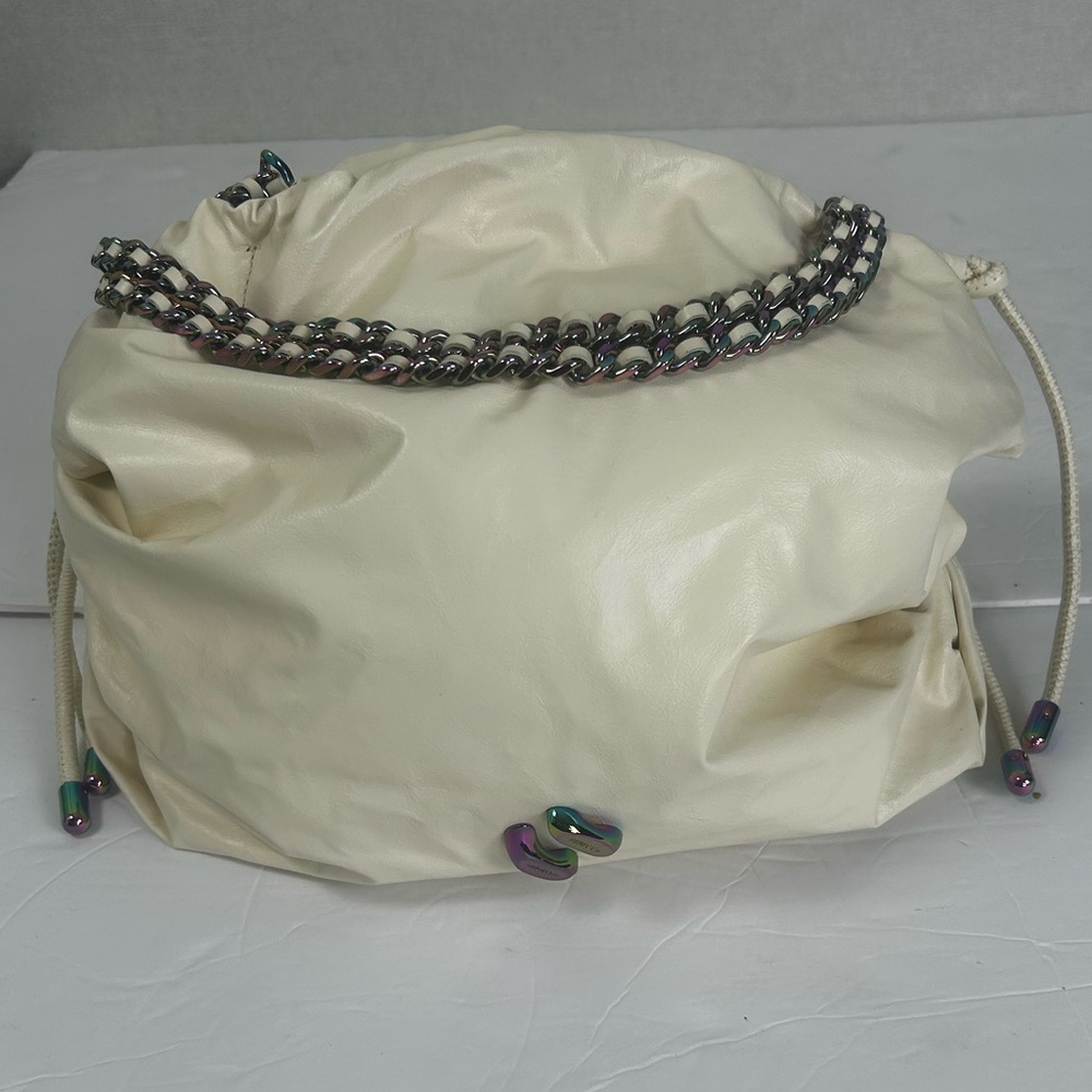 Rebecca Minkoff Zero Gravity Chantilly Leather Metallic Chain Shoulder Tote Bag - Picture 5 of 15